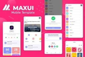 Подробнее о статье Maxui — мобильный UI Kit для создания современных и удобных мобильных сайтов | HTML шаблоны