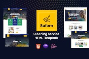 Подробнее о статье Safem — современный HTML-шаблон для сайтов клининговых услуг | HTML шаблоны