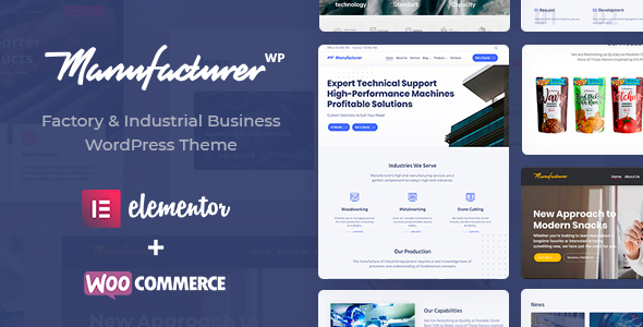 Подробнее о статье Manufacturer — тема WordPress для промышленного и производственного бизнеса | Темы WordPress