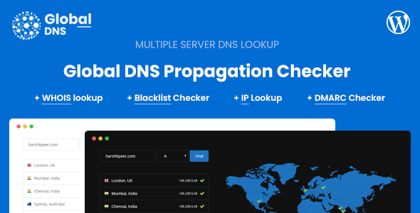 Подробнее о статье Global DNS — инструмент для проверки DNS-записей и WHOIS-данных | Плагины WordPress