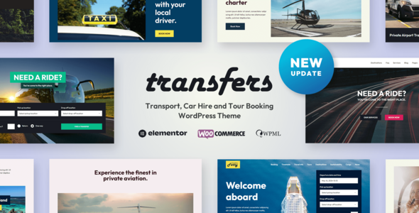 Подробнее о статье Transfers — WordPress тема для бизнеса по аренде автомобилей и транспортных услуг | Темы WordPress