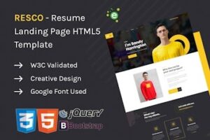 Подробнее о статье Resco – HTML5-шаблон для резюме и портфолио | HTML шаблоны