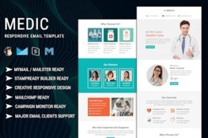 Подробнее о статье Medic — универсальный шаблон email-рассылок для медицинской отрасли | HTML шаблоны