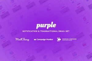 Подробнее о статье Purple — современный шаблон для уведомлений и транзакционных писем | HTML шаблоны