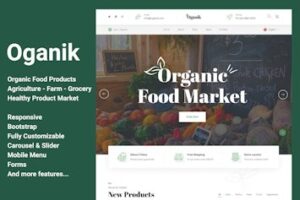 Подробнее о статье Oganik – HTML шаблон для сайта органических продуктов и сельского хозяйства | HTML шаблоны