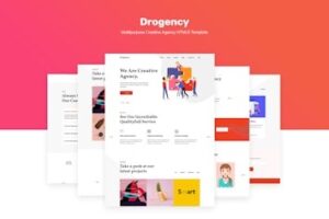 Подробнее о статье Drogency — многофункциональный HTML5 шаблон для креативных агентств | HTML шаблоны