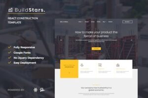 Подробнее о статье BuildStars — шаблон на React для сайтов строительства | HTML шаблоны