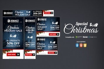 Подробнее о статье Special Christmas HTML5 Banner Template — шаблон для новогодней рекламы | HTML шаблоны