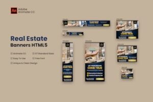 Подробнее о статье Real Estate HTML5 Ad — Эффективное решение для рекламных баннеров в сфере недвижимости | HTML шаблоны