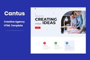 Подробнее о статье Cantus – современный одностраничный HTML-шаблон для агентств | HTML шаблоны