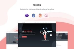 Подробнее о статье Techtiq — универсальный одностраничный HTML-шаблон | HTML шаблоны