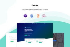 Подробнее о статье Heroxa — адаптивный шаблон для секции Hero | HTML шаблоны