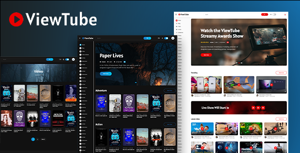 Подробнее о статье ViewTube — стильная WordPress-тема для создания видеоплатформы | Темы WordPress