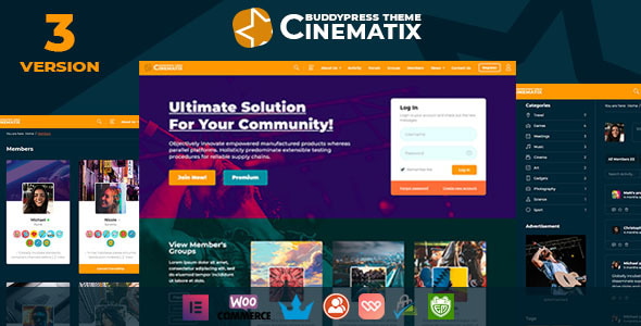 Вы сейчас просматриваете Cinematix — стильная тема для создания сообщества на WordPress с BuddyPress | Темы WordPress