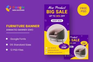 Подробнее о статье Furniture Model Google Adwords HTML5 Banner Ads – рекламные баннеры для мебели | HTML шаблоны