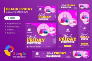 Подробнее о статье Black Friday Sale HTML5 – эффективные рекламные баннеры для ваших акций | HTML шаблоны