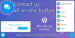 Подробнее о статье All in One Support Button – универсальный плагин обратной связи для WordPress | Плагины WordPress