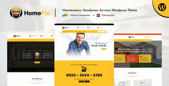 Подробнее о статье HomeFix — тема сантехника, разнорабочего WordPress | Темы WordPress