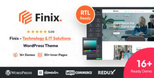 Подробнее о статье Finix — WordPress-тема для технологий и IT-решений | Темы WordPress