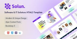 Подробнее о статье Solun — HTML5-шаблон для разработчиков ПО и IT-компаний | HTML шаблоны